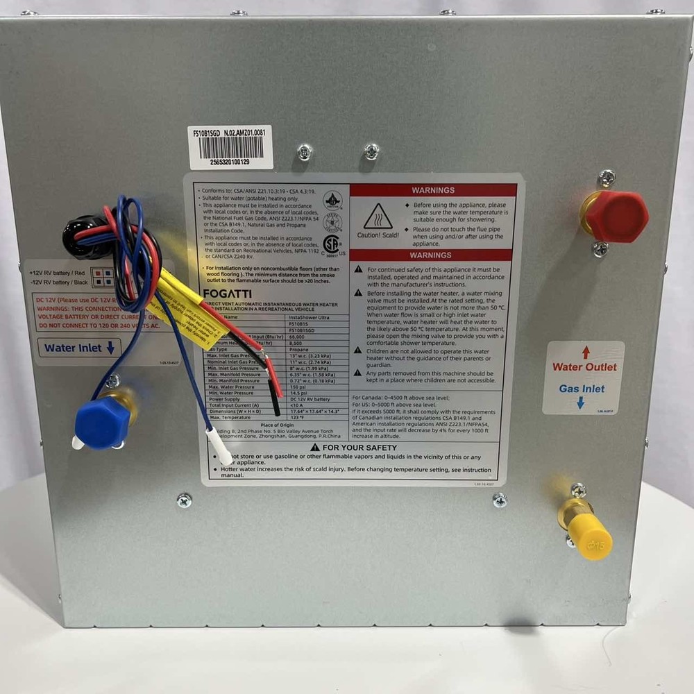 【90% NEW】66,000 BTU RV Water Heater Tankless Propane 3.9 GPM On-Demand Hot Water