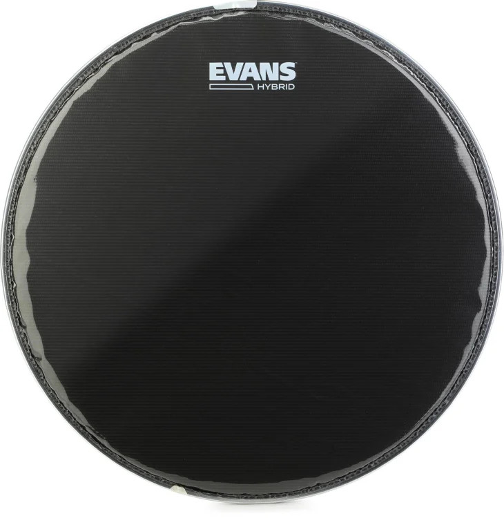 Evans Hybrid Black Marching Drumhead - 14 inch