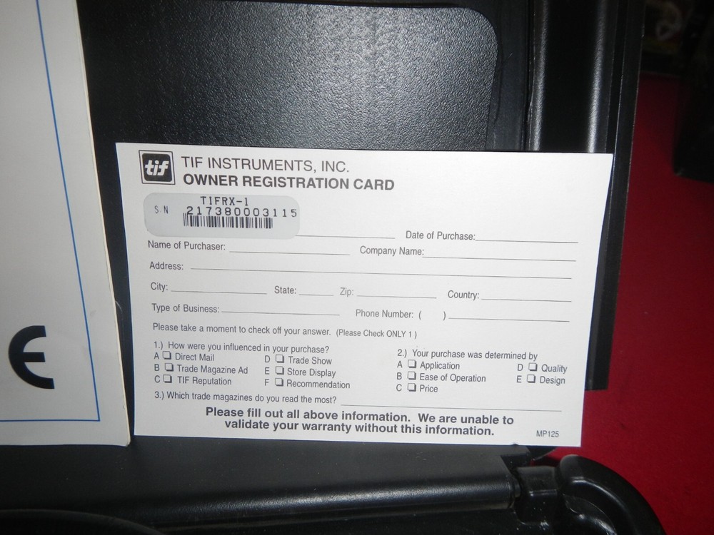 TIF RX-1 Refrigerant Leak Detector With Case WORKING