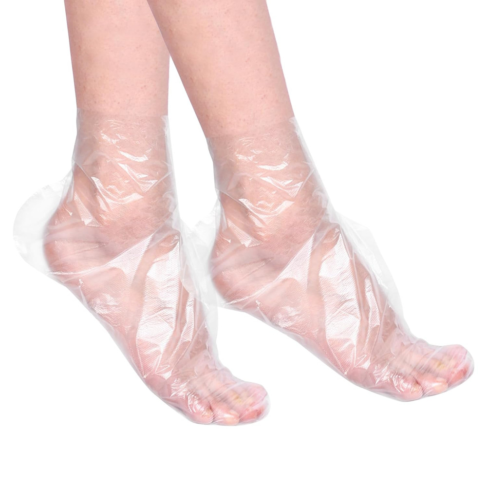 Quacc 100 PCS Disposable Plastic Foot Covers for Spa and Pedicure Use