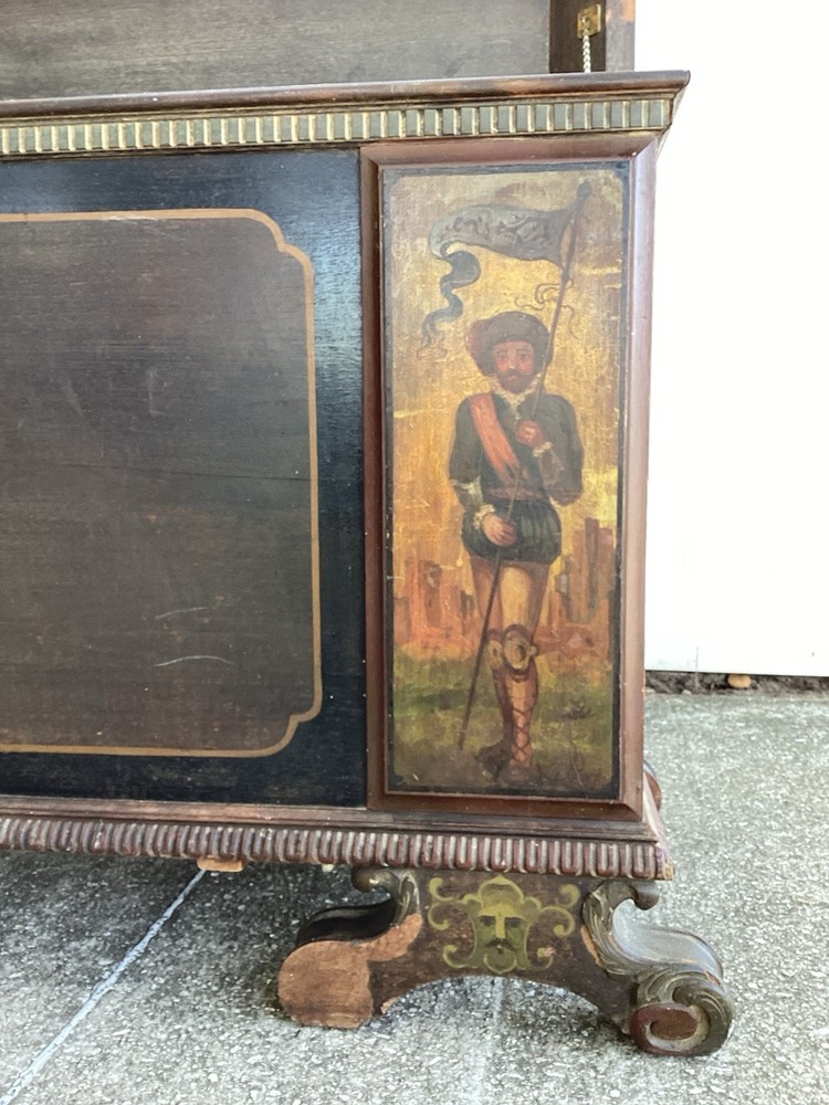 Antique Hand painted Cedar Blanket Chest