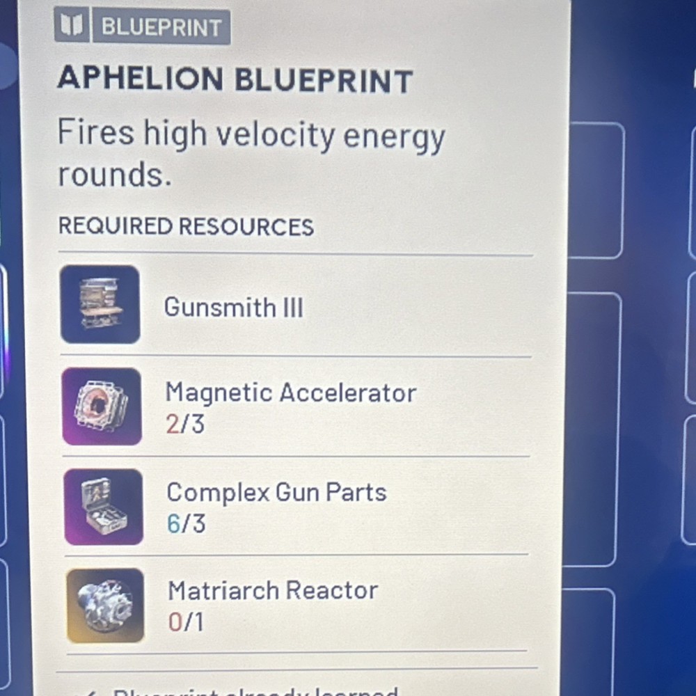 APHELION BP ARC RAIDERS