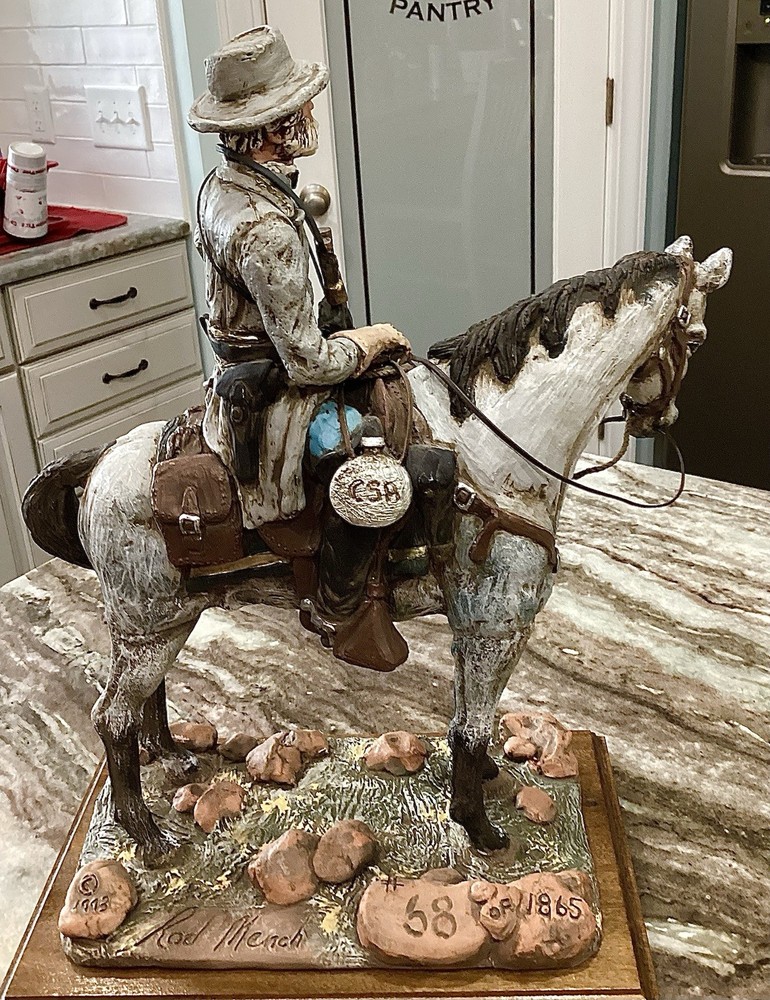 DEFECTIVE DAMAGE Rod Mench Signed Robert E Lee Statue Limited Edition 68 G3D