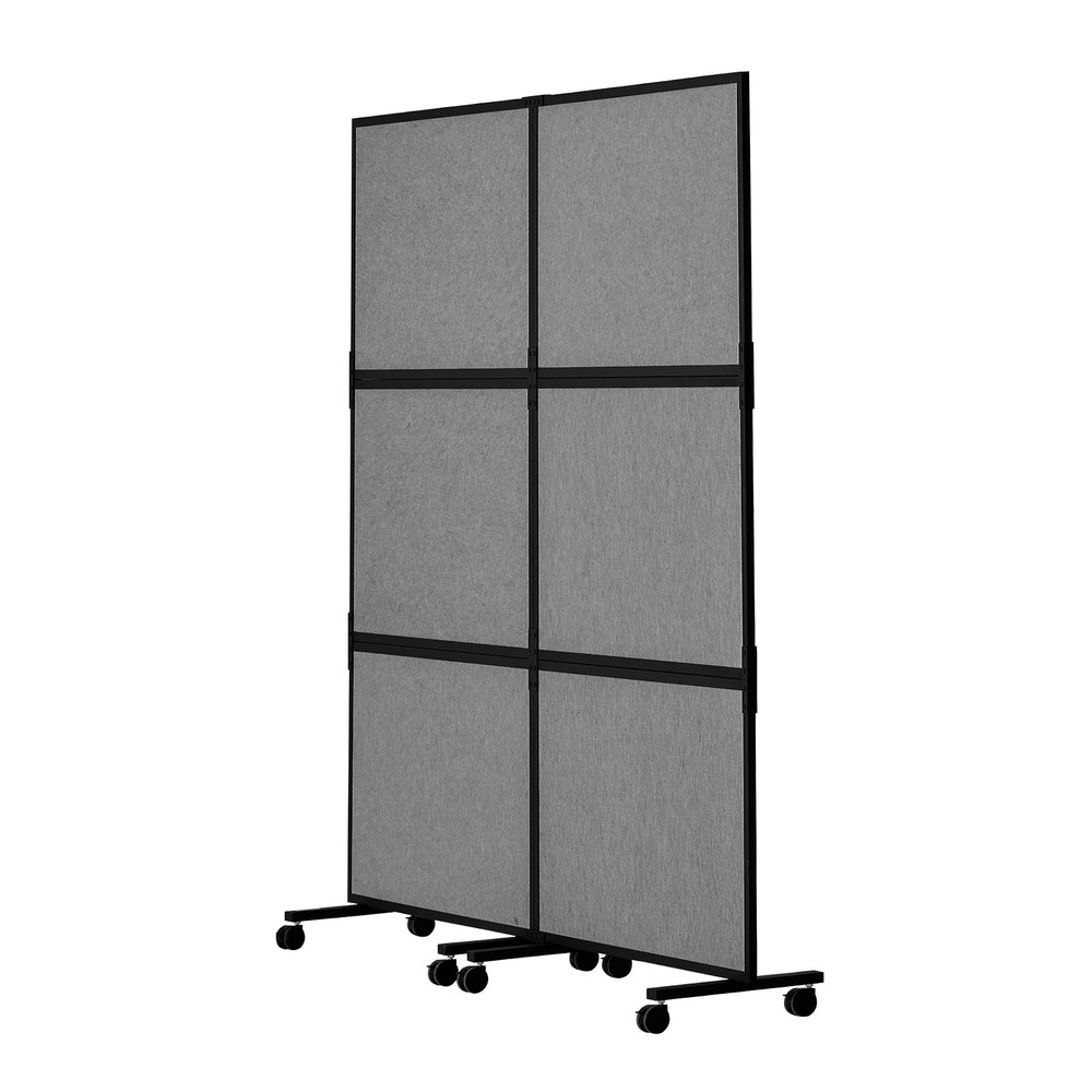 Uimoso Acoustic Room Divider Partition Panel Privacy Screen 2 Pack Medium Gray