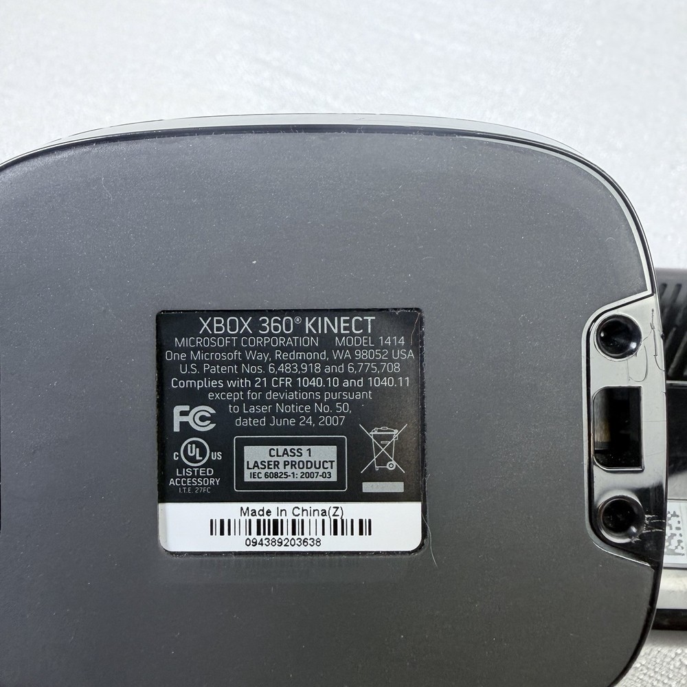 Microsoft Xbox 360 Kinect Sensor Model 1414 Black Tested/Works