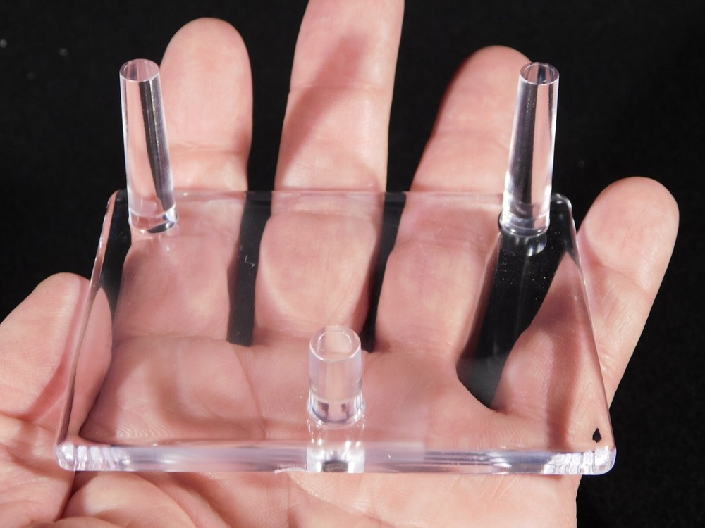 Heavy Duty THREE Post SPHERE Display Stand LARGER Size Clear Acrylic