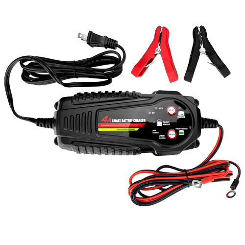Banshee 12V/6V Switchable 4A Smart Lithium & SLA Battery Trickle Charger