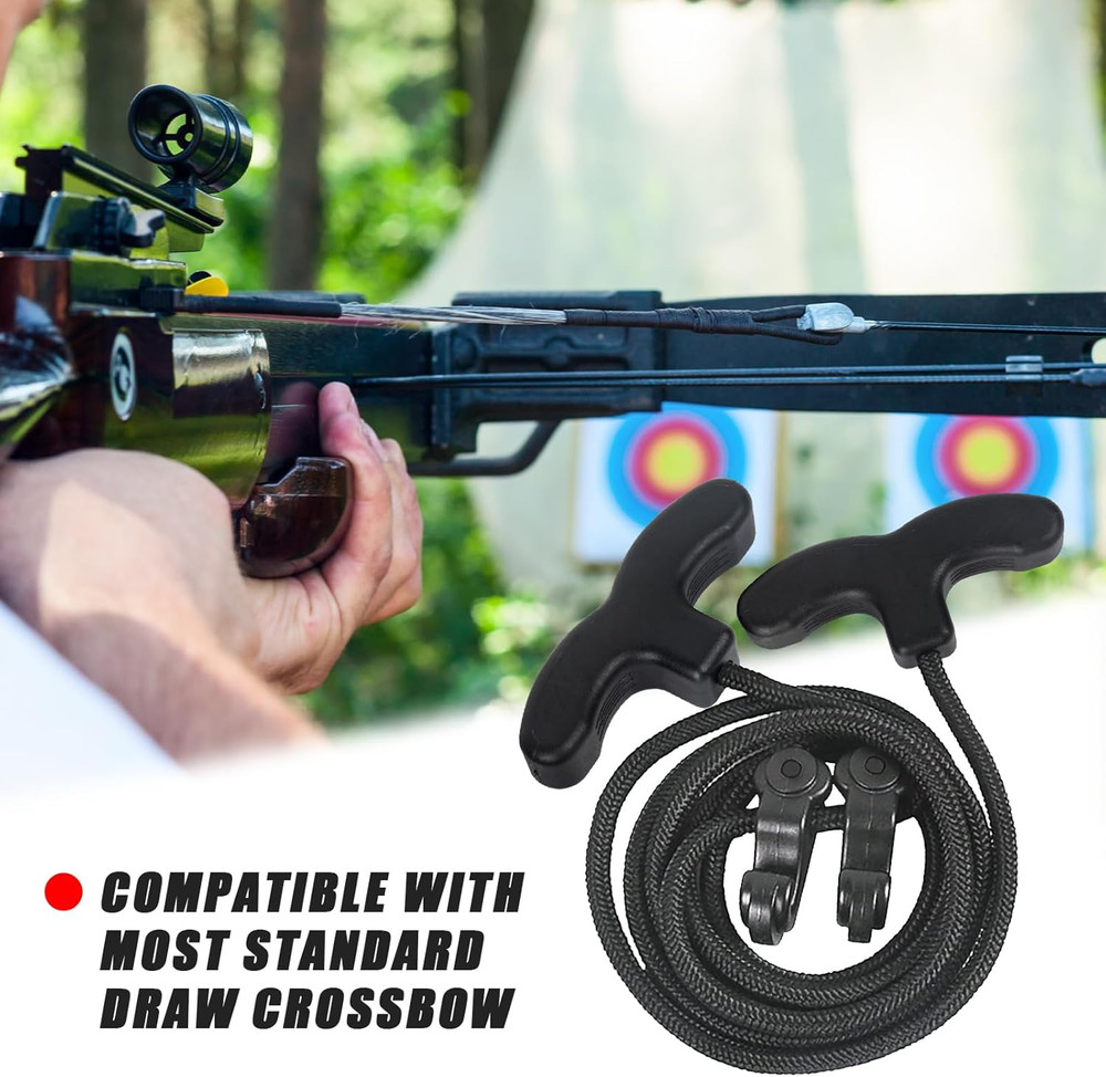 Crossbow Pull Cord, Crossbow Cocking Rope Device Double Handle Crossbow Drawstri