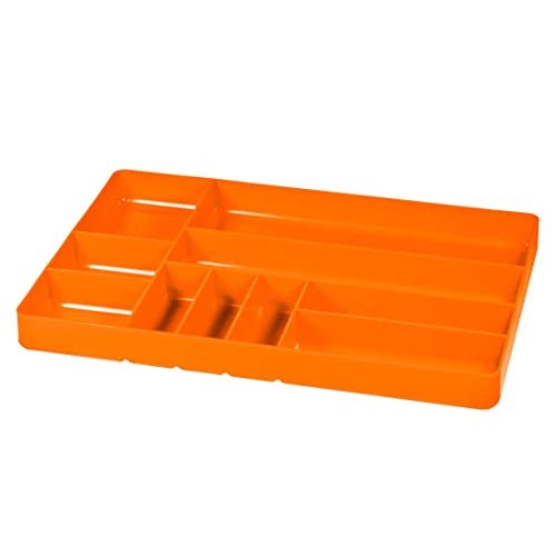 Tool Garage Organizer Tray 10-Compartments Orange