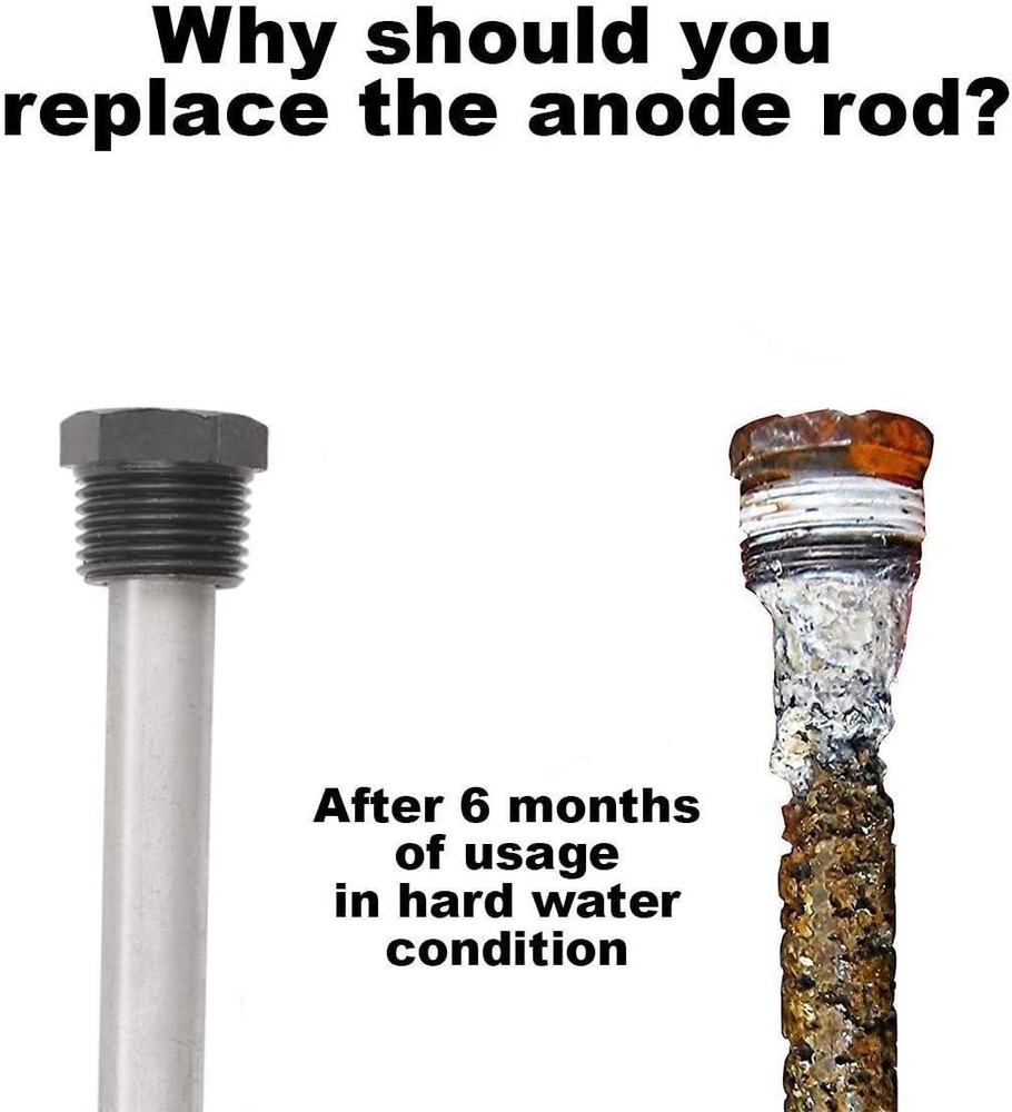 RV Water Heater Magnesium Anode Rod for Atwood Heaters, Dele 2 Pack Silver