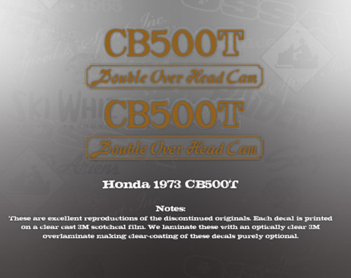 HONDA 1973 CB500 CB500T SIDE COVER DECALS GRAPHICS