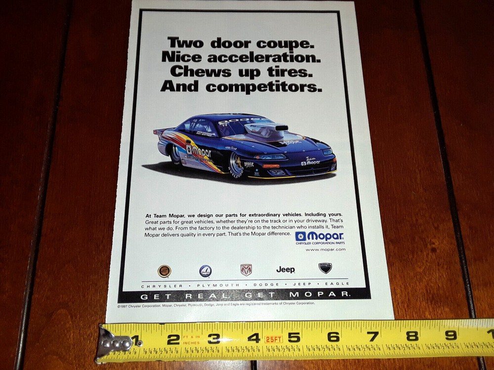 DODGE MOPAR PRO STOCK ORIGINAL 1997 AD
