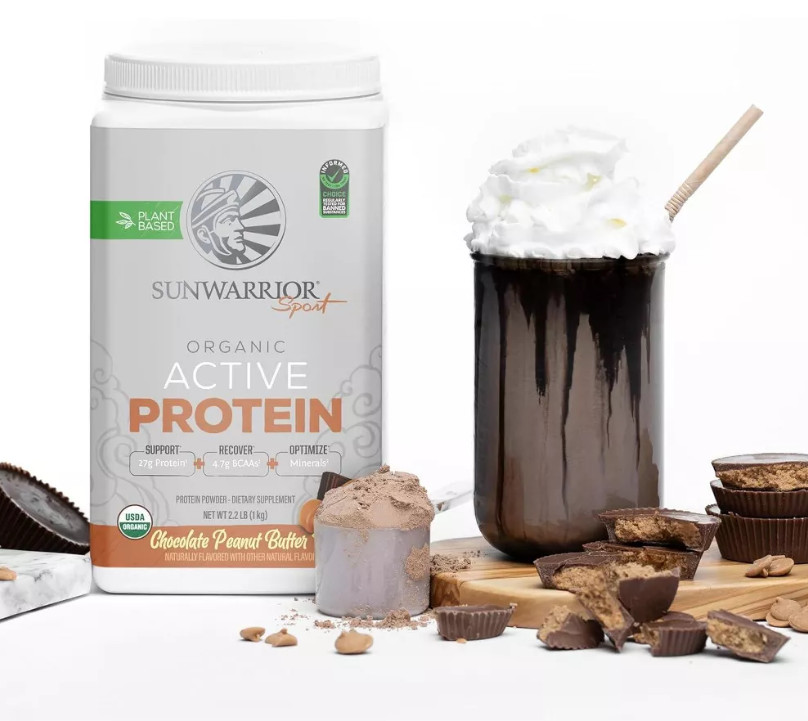 Sunwarrior Active Protein, Plant-Based Protein Powder Chocolate Peanut Butter