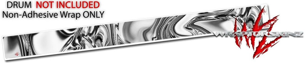 Wrap for Roland PD128 Liquid Metal Chrome Wide