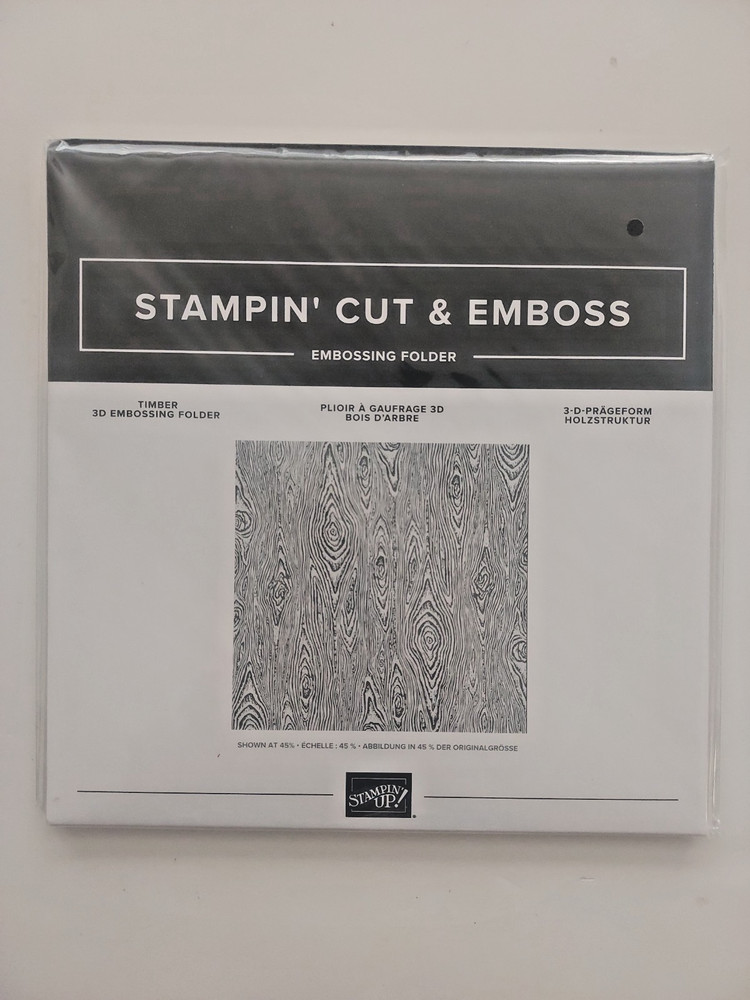 Stampin Up! Timber 3D Embossing Folder NEW crafting cardmaking scrapbooking