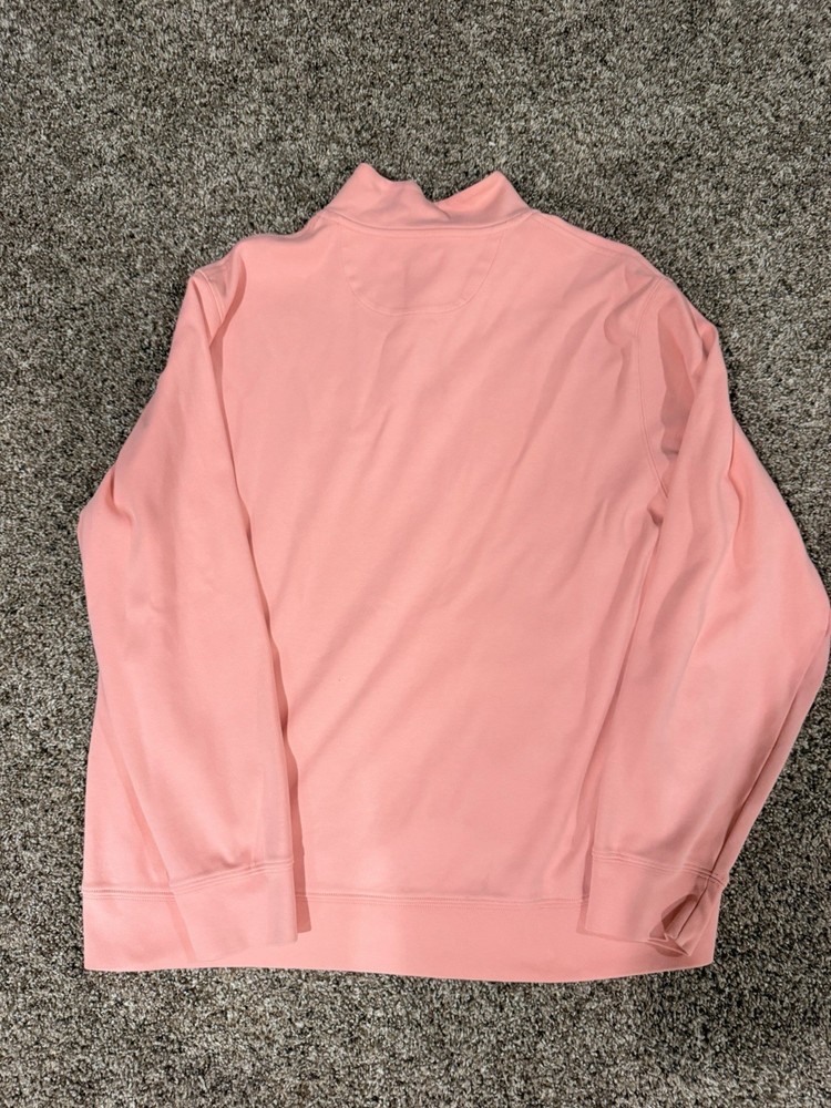Vineyard Vines 1/4 Zip Pullover Sweater Pink Mens L Shep Golf