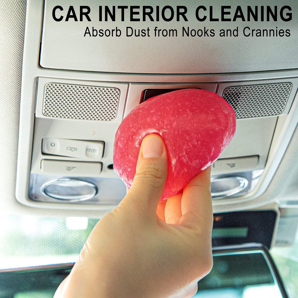 TICARVE 2Pack Cleaning Gel Car Putty Clean Auto Rose Red 2 Pack