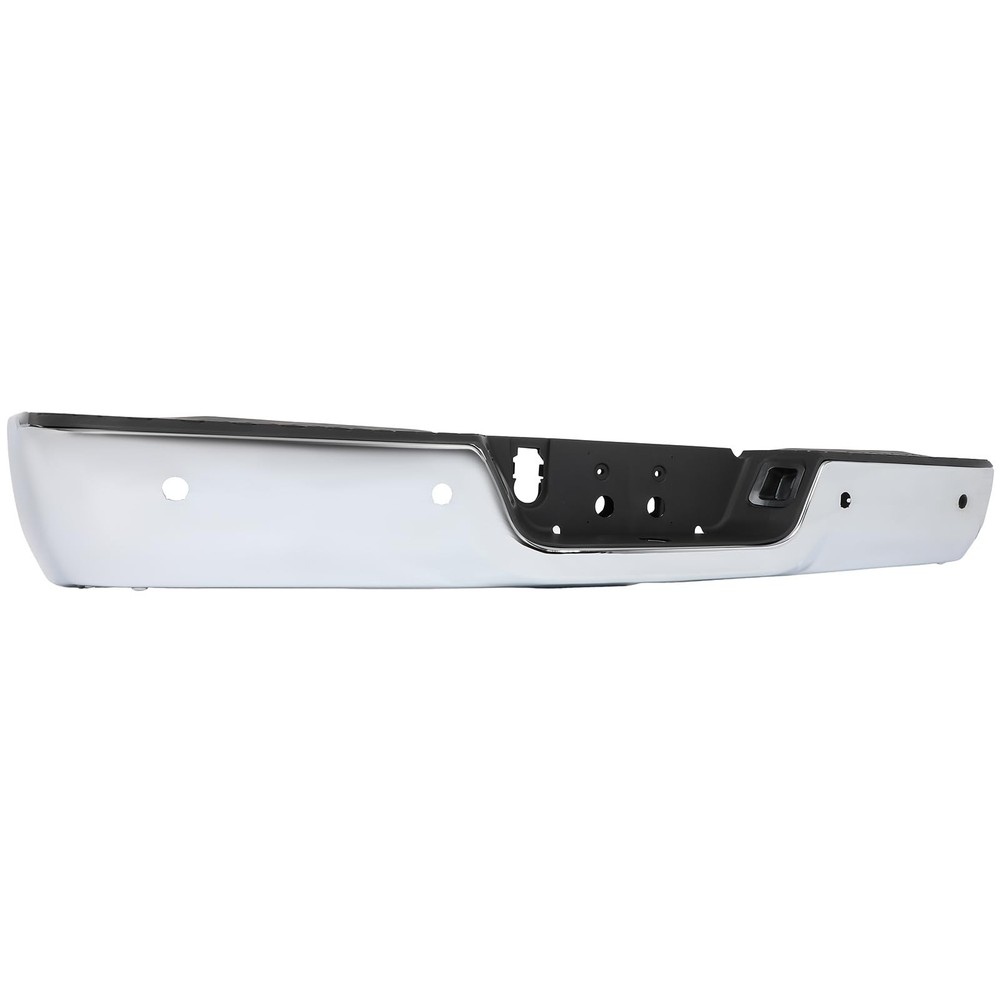 Chrome Rear Step Bumper 2009-2010 Ram 1500 with Sensor Holes License Lights