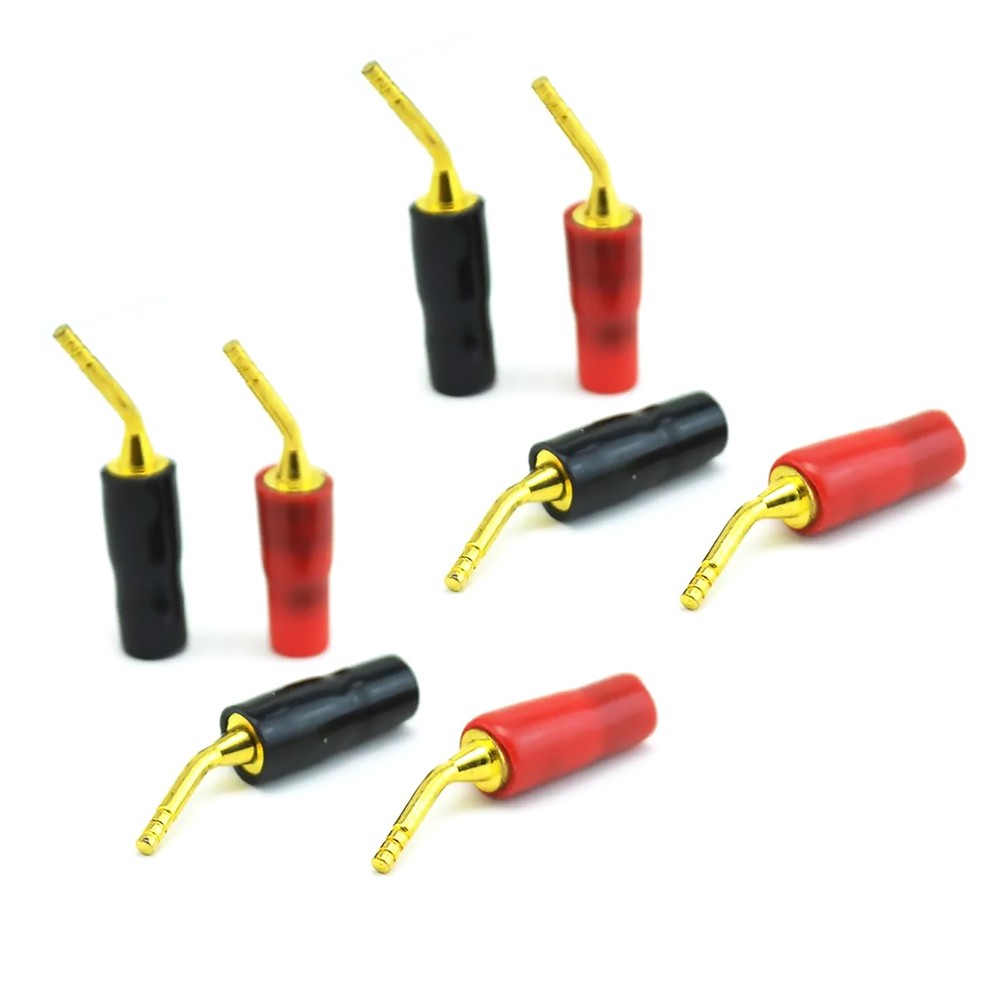 8PCS 2mm Pin Copper Banana Plug Audio Speaker Wire Jack Cable Connector