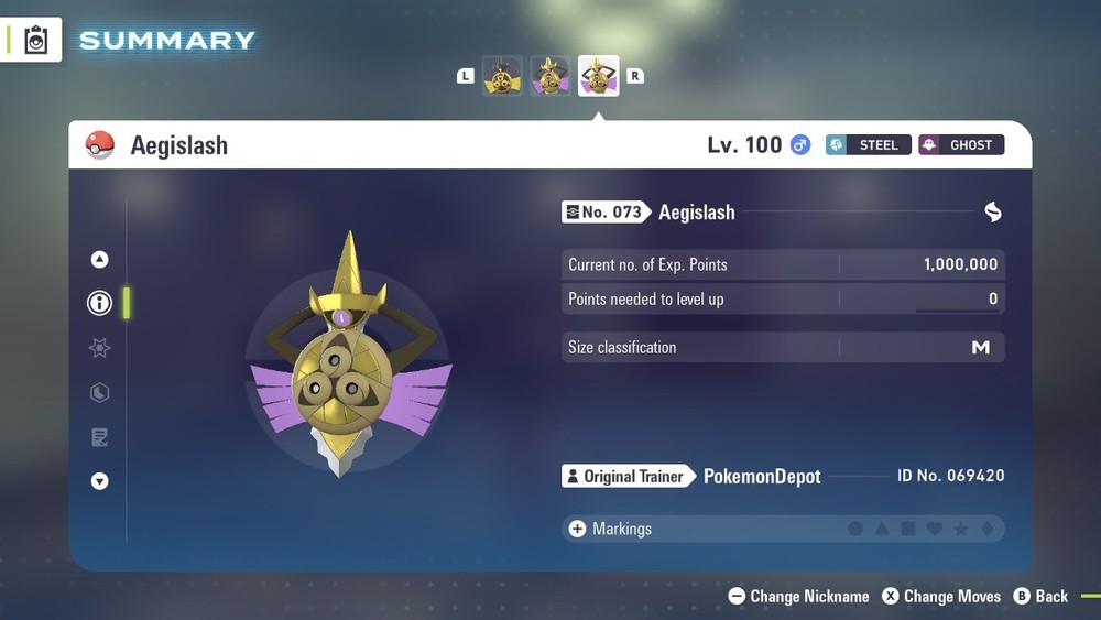 6IV Shiny Aegislash Pokemon Legends ZA *SAME DAY*