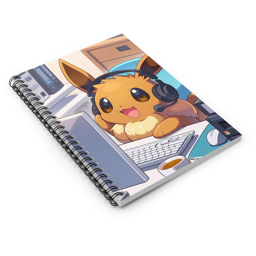 Cute Normal Type at Desk Spiral Journal