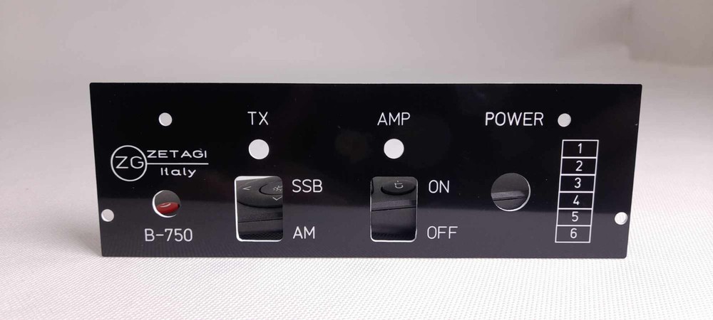 ZETAGI B 750 HF Amplifier custom faceplate