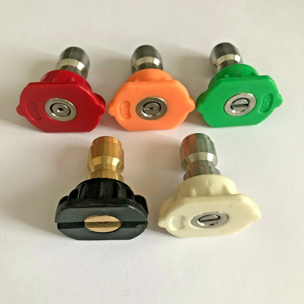 5pcs Color Coded Pressure Washer Nozzle Spray Tip Set 4500PSI