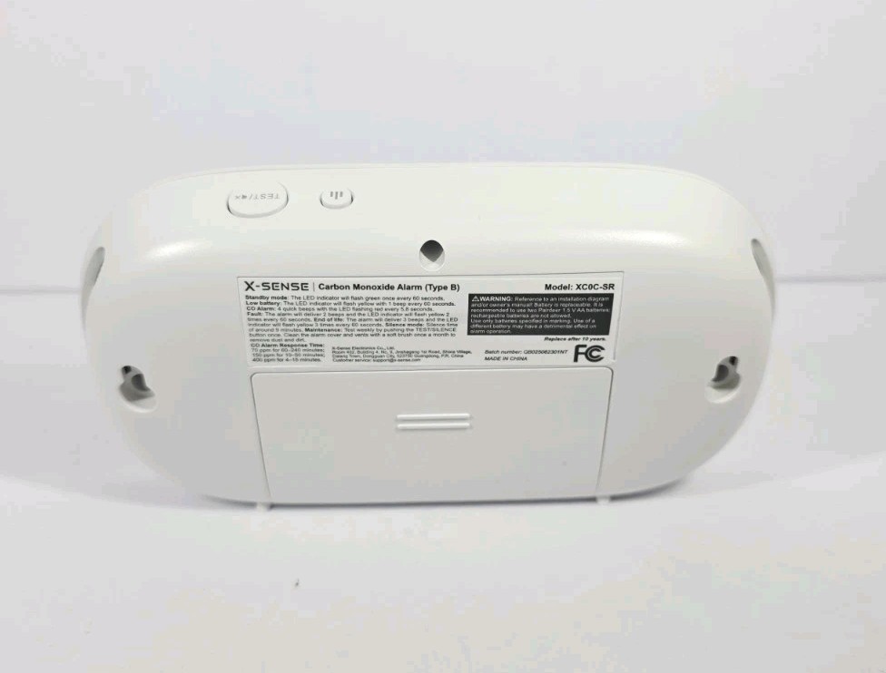 X-Sense Carbon Monoxide Detector, Replaceable Battery Powered CO Alarm Open Box