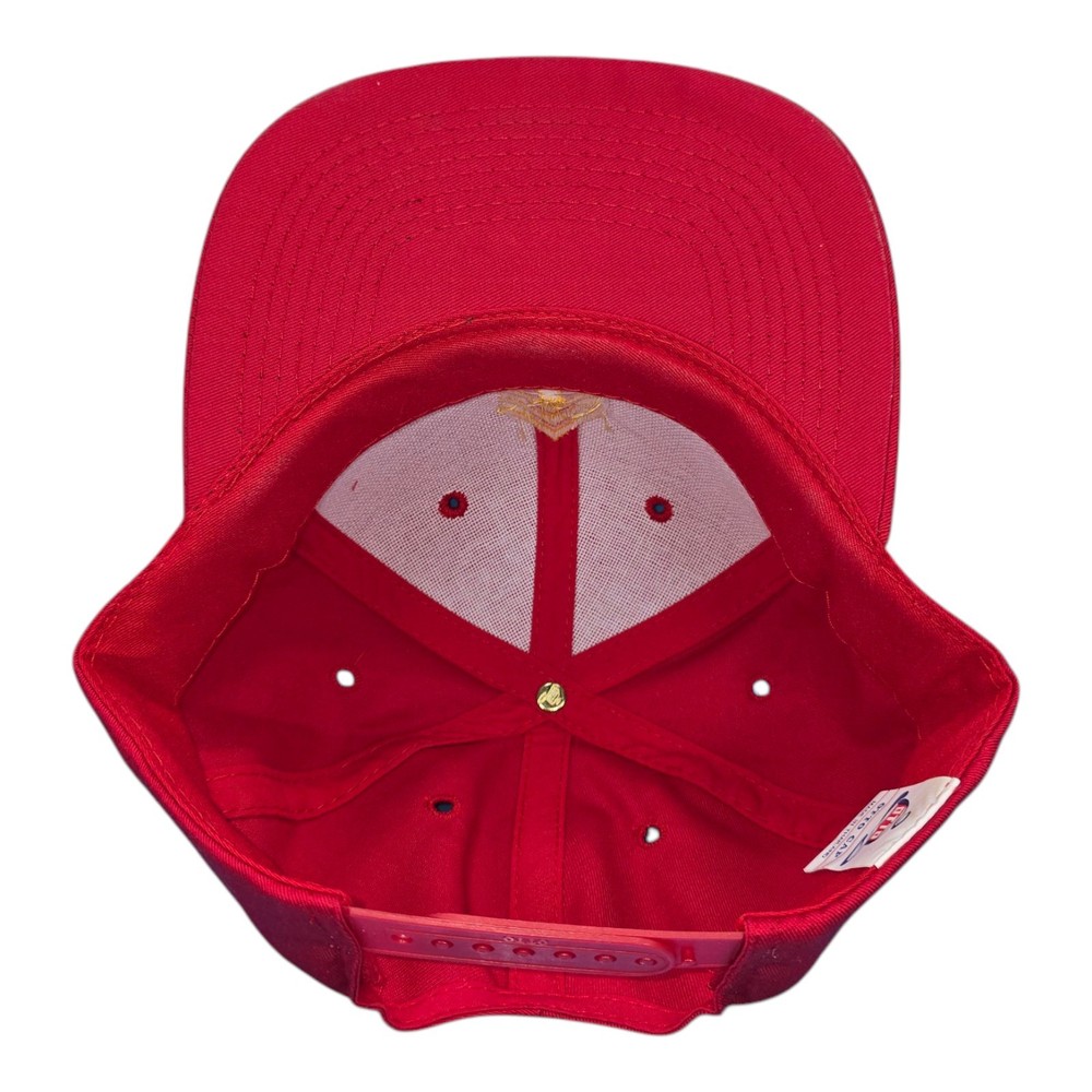 USMC Mastery Gunner Seargant Insignia Hat Cap Strapback Adjustable Red 6-panel