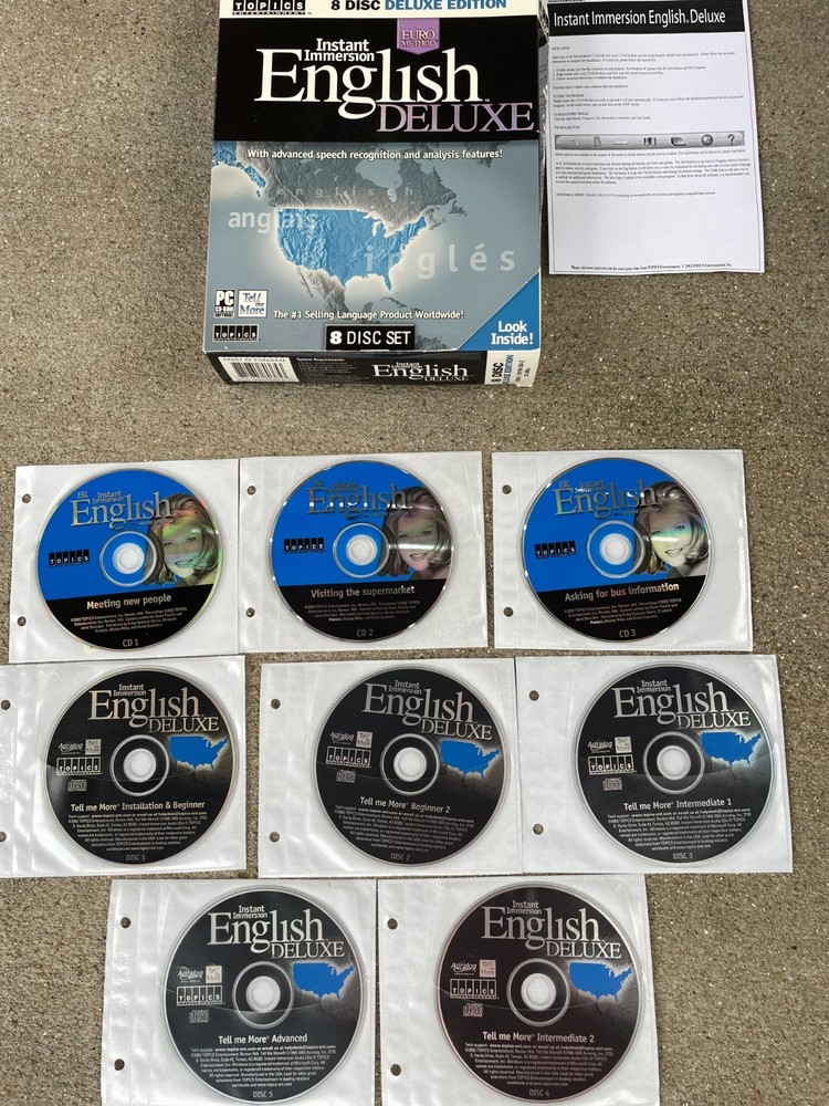 English Express Deluxe by Software Immersion, 8-CD-ROM Set