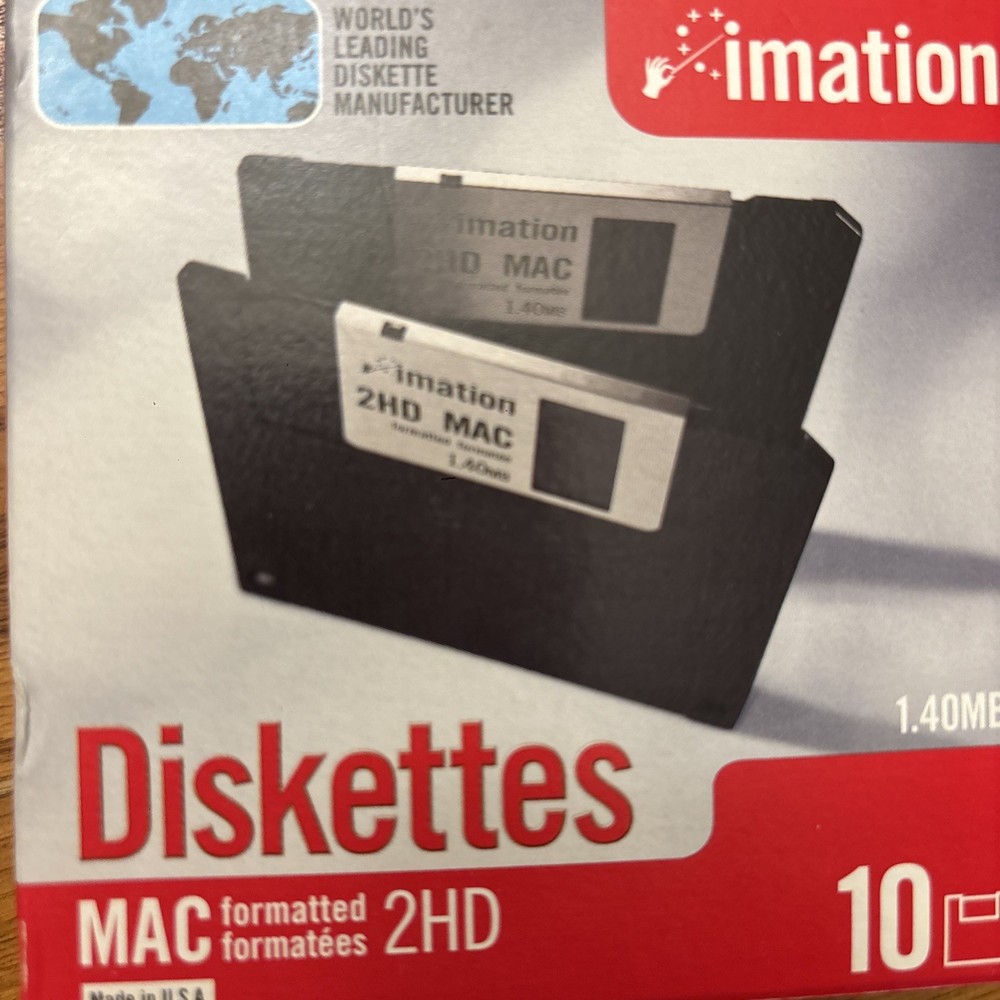 Imation 3.5in. Floppy Disk 1.40MB - MAC Formatted - 8 Unused Floppy’s