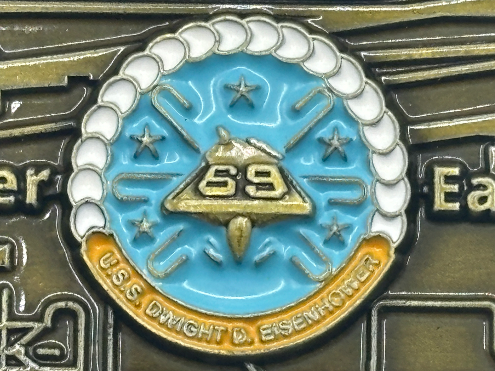 USS Dwight D. Eisenhower (CVN-69) Challenge Coin - Carrier Shape