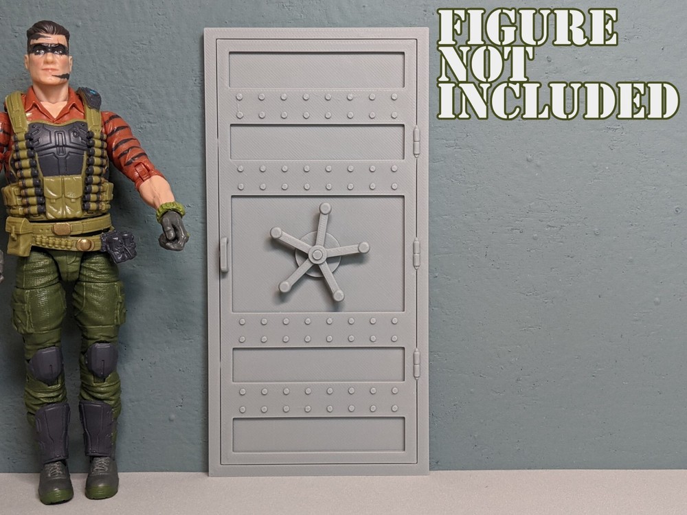 1/12 Scale Safe/Vault Door - Rectangular Prop for 6" action figure diorama