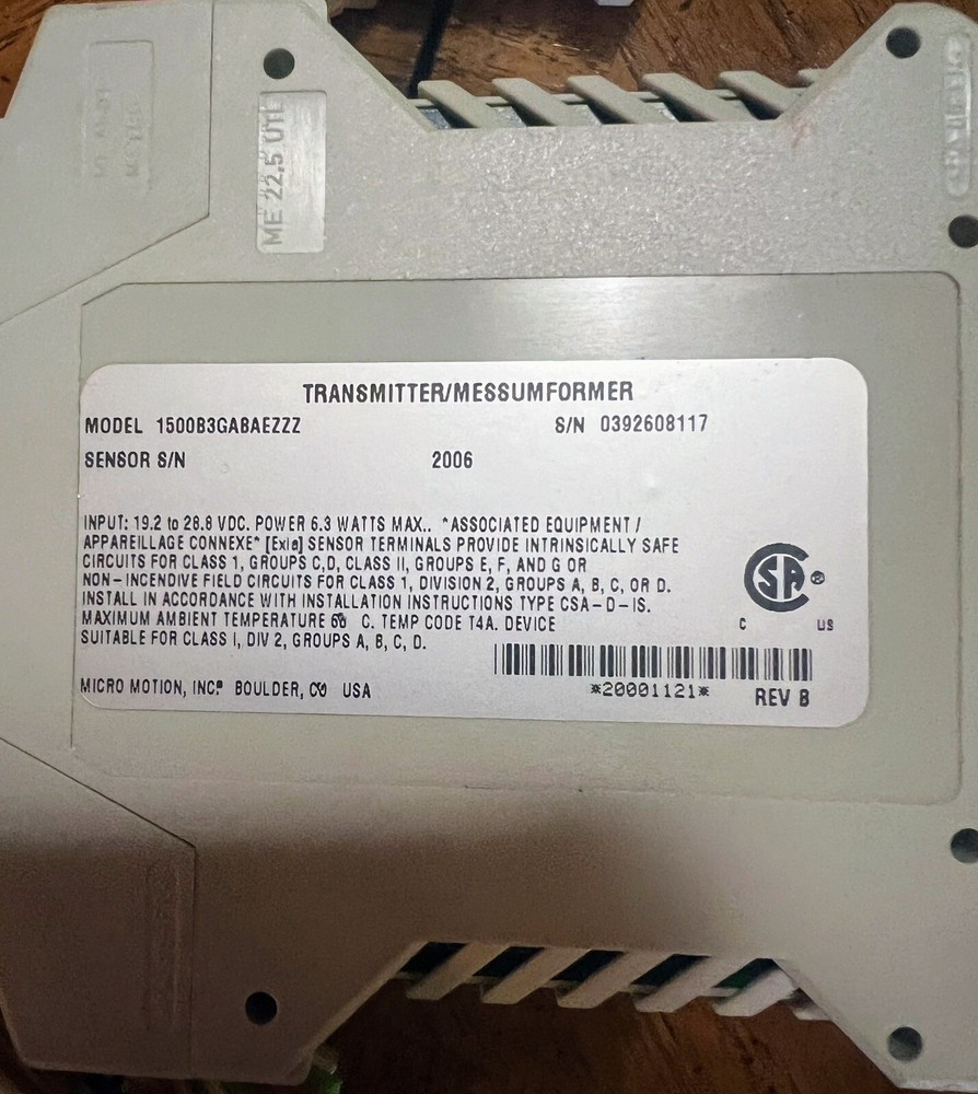 Micro Motion Transmitter 1500