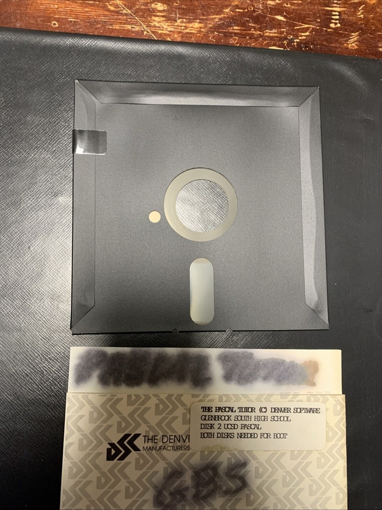 Pascal Tutor Apple II Computer Disks School Kit