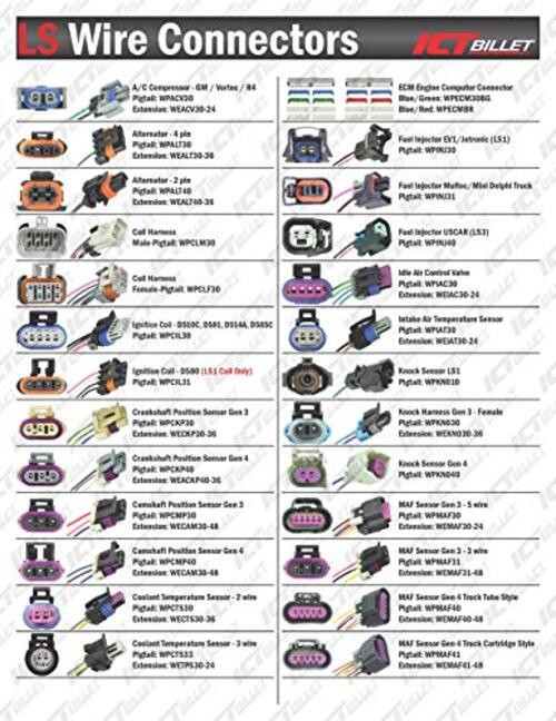 GM LS O2 Oxygen Sensor Square Male 1-Keyway Wire Connector Plug Pigtail