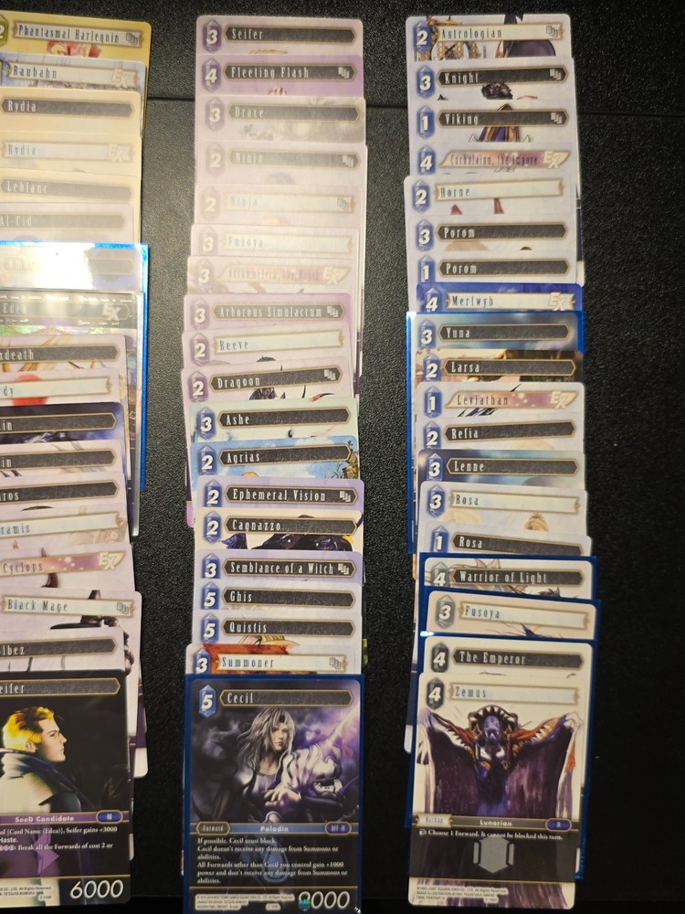 Final Fantasy TCG OPUS 2 Nearly Full Set (See Description)