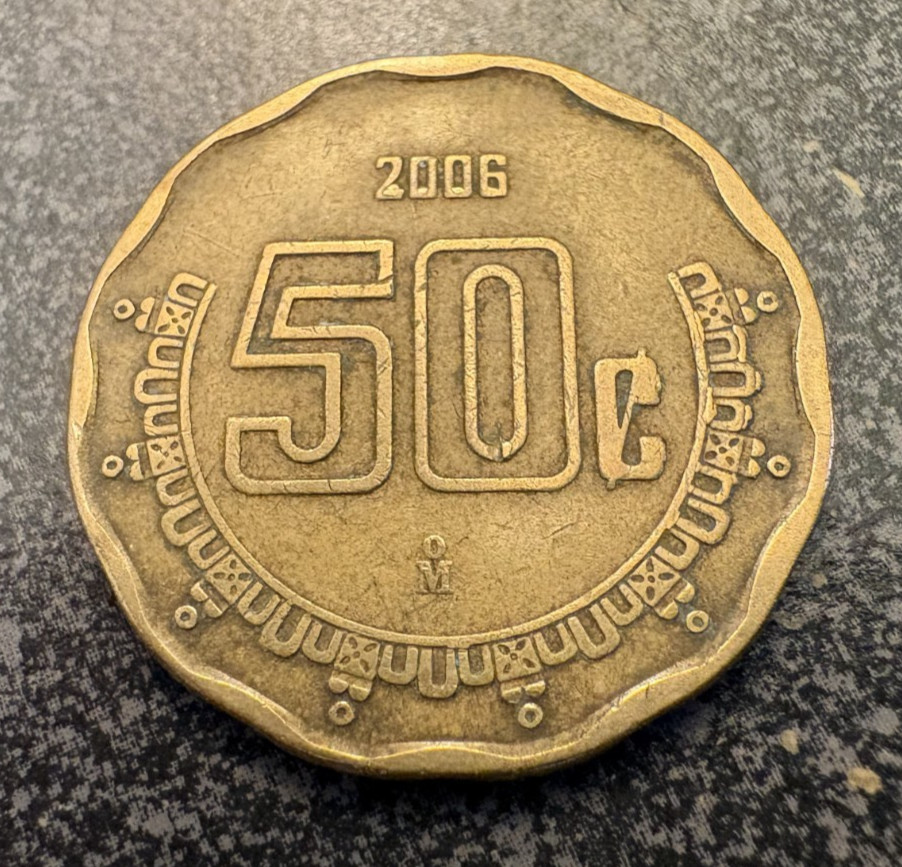 Mexico 50 Centavos 2006 & 1 Peso 1996