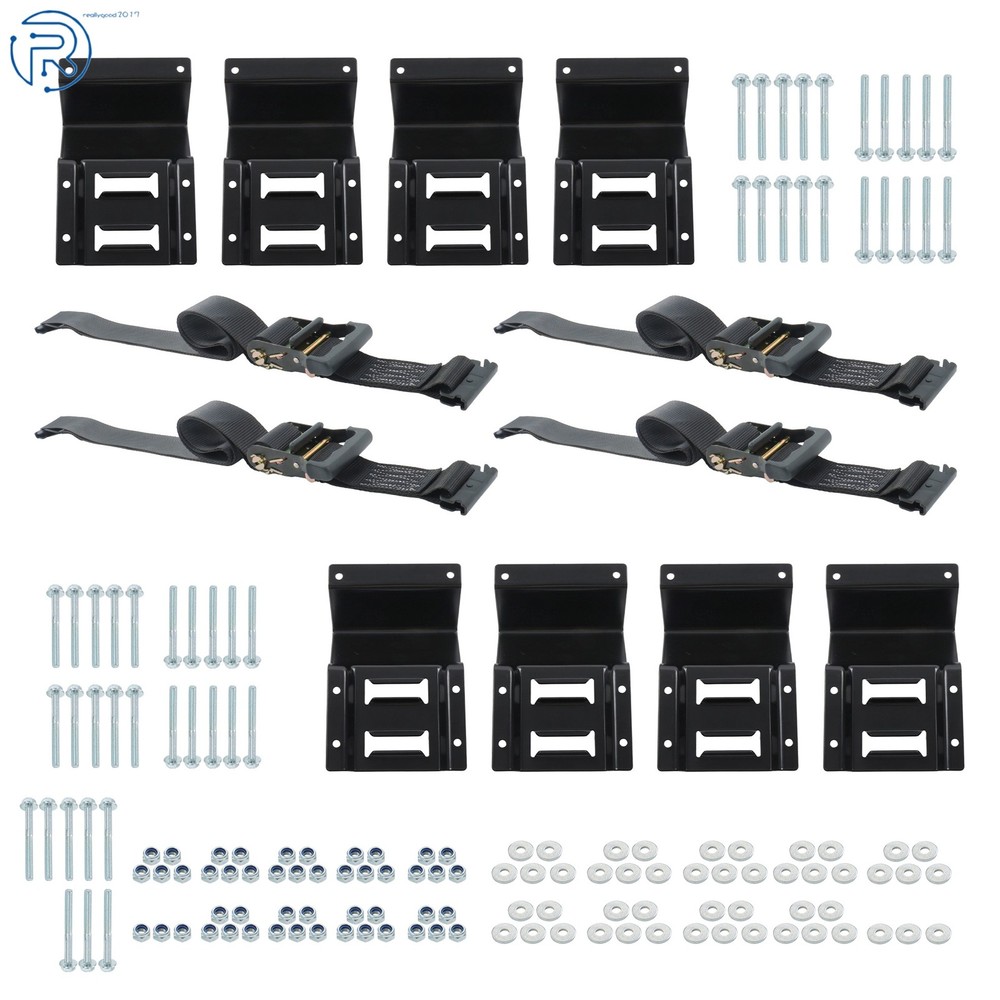 2 Pack E Track System Secure Cargo Durable For Trucks Vans 9' Ratchet Strap