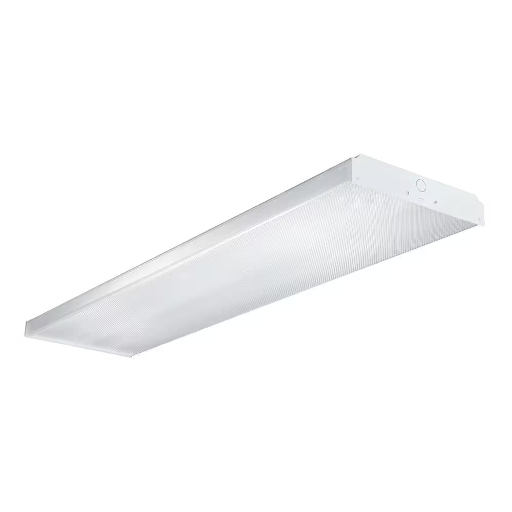 4 Ft. White 4-Light Residential Fluorescent Wraparound Fixture