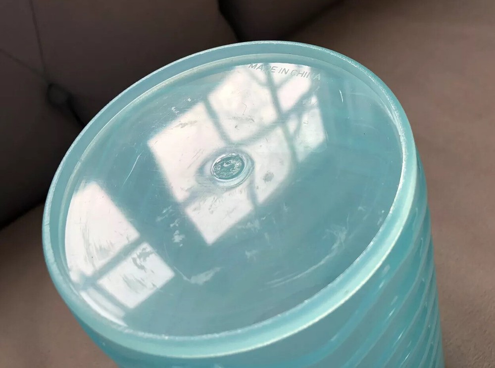 Vintage 1990’s 2 QT Aqua Wavy Pitcher, Plastic
