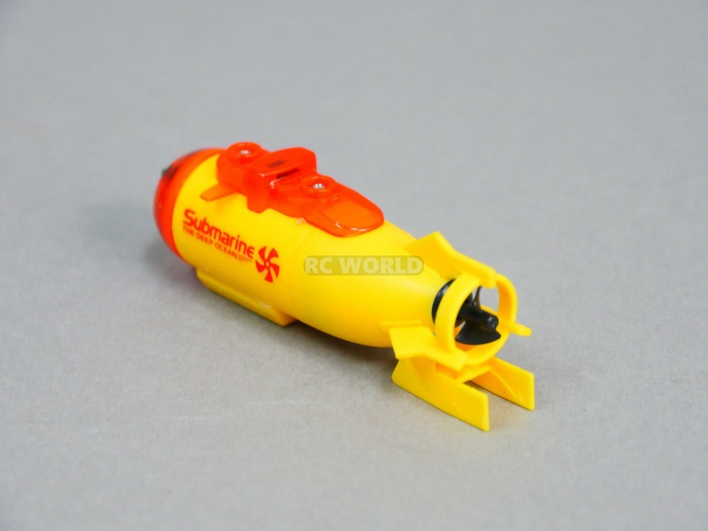 Remote Control RC Micro SUBMARINE MINI RC SUB RC Toy + Extra Batteries Yellow