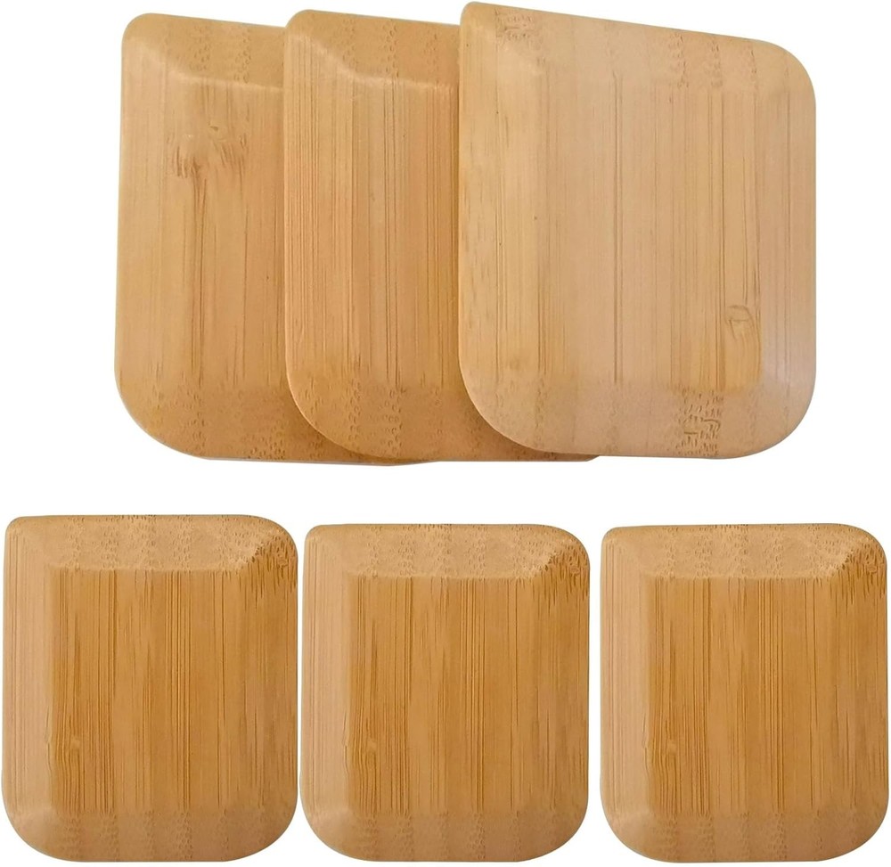 6 Pack Bamboo Pan Scraper Eco Friendly Dish Cleaner