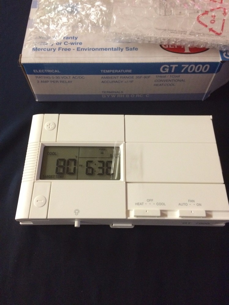 GT7000 7 DAY PROGRAMMABLE SINGLE STAGE 1 HEAT / 1 COOL