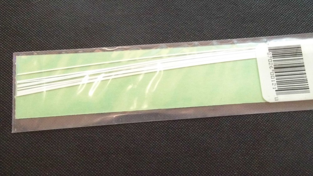 Evergreen Scale Models #121 Strips (.020" X .030" X 14") Opaque White, pkg. 10