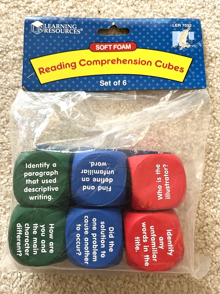 Learning Resources Reading Comprehension Cubes Homeschool Soft Foam Classroom