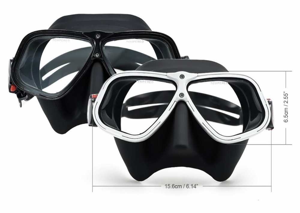 AQTECKNO Metal Frame Diving Mask