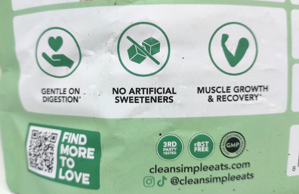 Clean Simple Eats Whey Protein Powder 20 Grams Protein 30 Srvs-Mint Chocolate