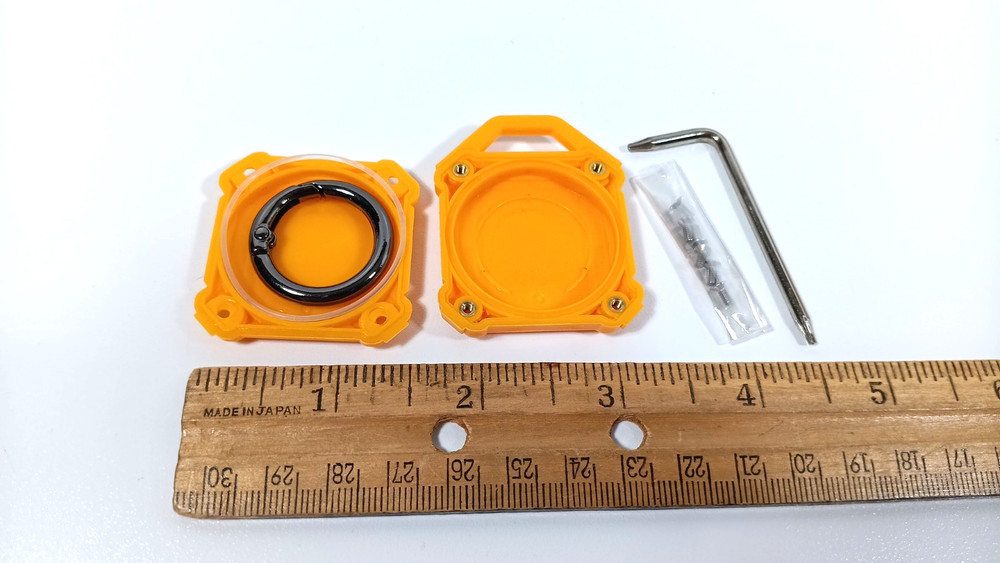 Orange Waterproof AirTag Case Dovick