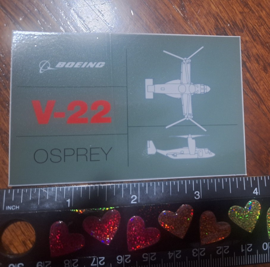 BOEING V-22 Osprey Rectangular sticker- New